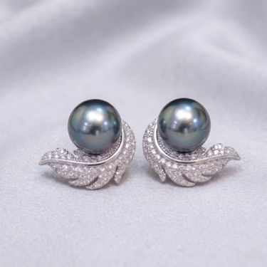 Midnight Plume Studs